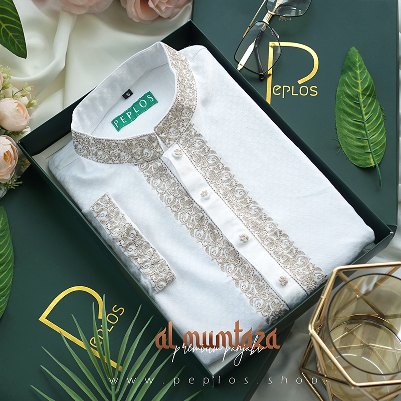 Almumtaza White Panjabi