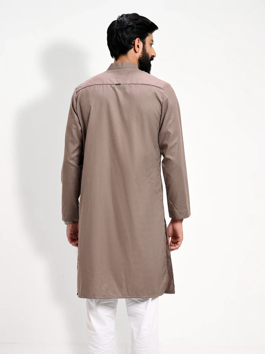 Men’s Essential Reegular Fit Panjabi With A Stylish Yoke Detail